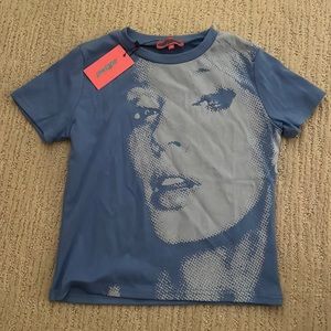 Edikted Blue Brittany Spears shirt size xs